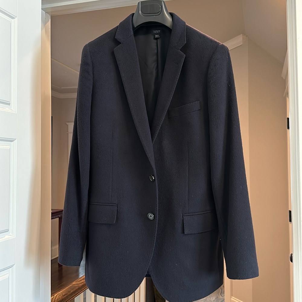 J Crew 100% Cashmere Blazer.  Size 42R.  Black